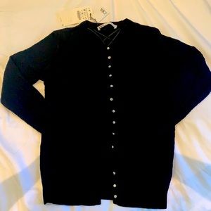 Zara black knitted cardigan size M